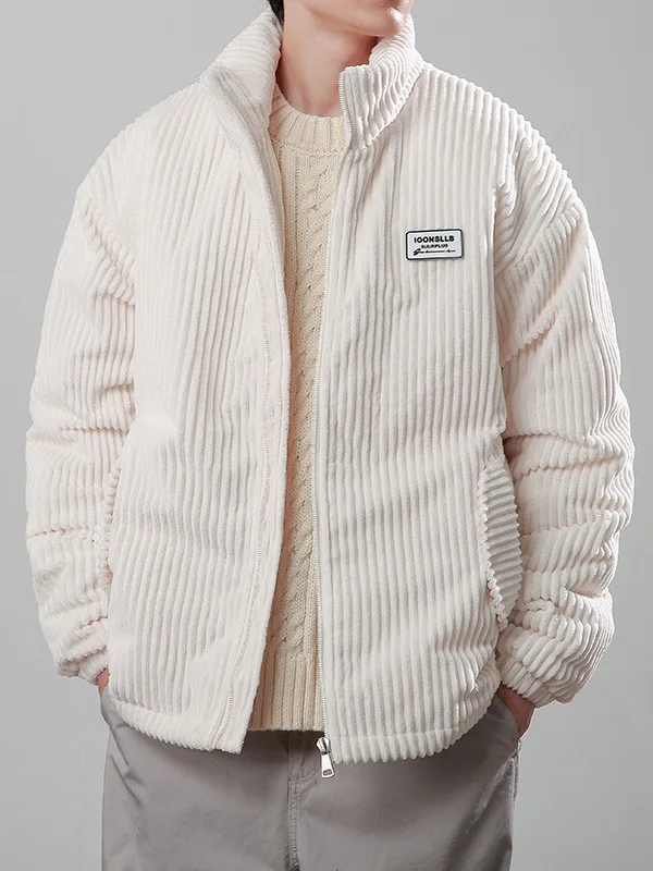 

Thi Zippered Casual Pure Color Coat Comfortable Loose Fit Cotton Jaet for Men Summer Collection Chinese Manufacturer