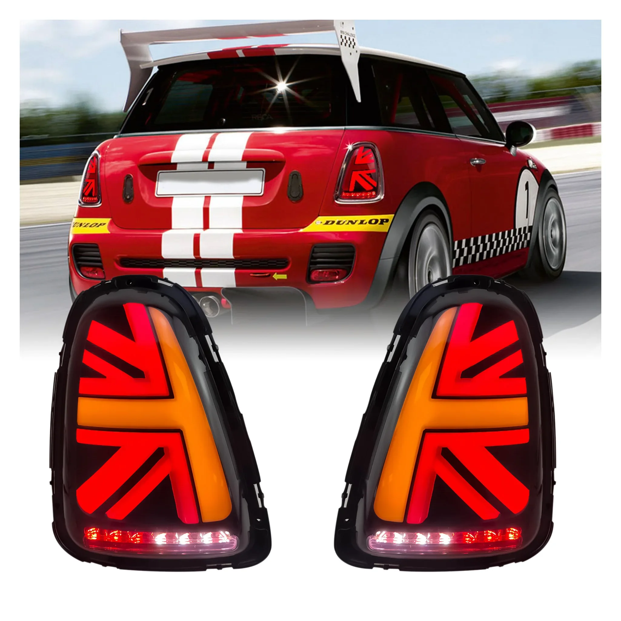 for Auto Car Back Lamps Assembly 2015-2023 DRL Animation LED Tail Lights For BMW MINI R56 R57 R59 2007 2008 2009 2011 2012 2014