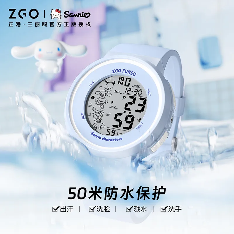 ZGO Sanrio Cinnamoroll Kids Watch, Stylish and Sporty Electronic Digital Watch for Students, Silent with Alarm Functio Gift 8551