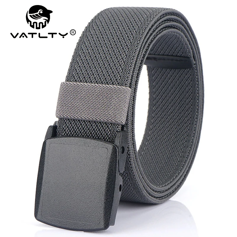 VATLTY Metal Free Men\'s Elastic Belt Strong Engineering Plastic Quick Release Nylon Buckle Unisex Stretch Belt Outdoor Girdles