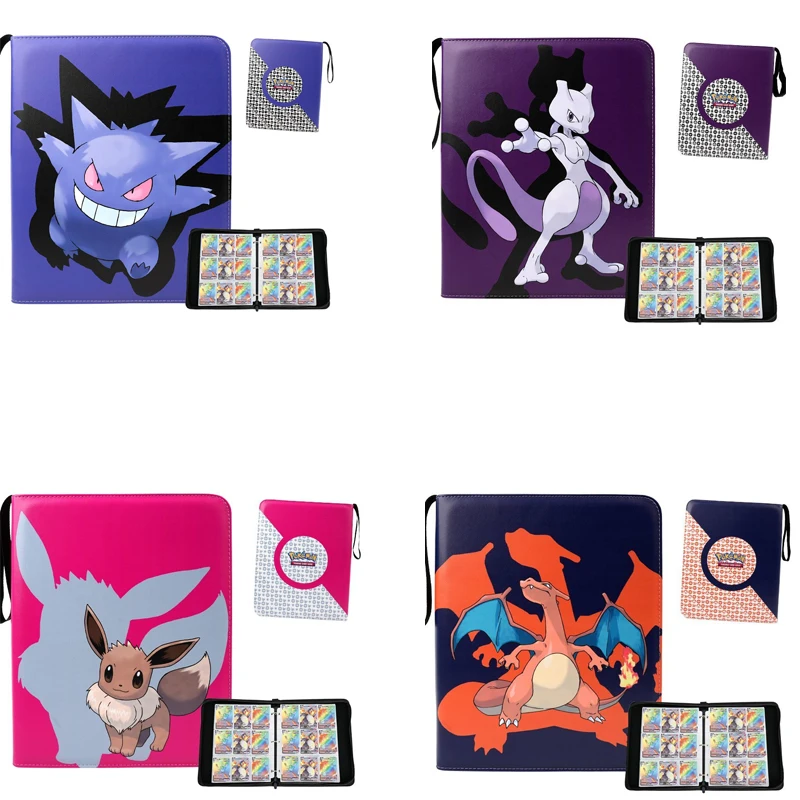 DIY 포켓몬 카드북 파이리 이상해씨 수납 앨범 꼬부기 카드 앨범 애니메이션 컬렉션 액션 피규어 선물