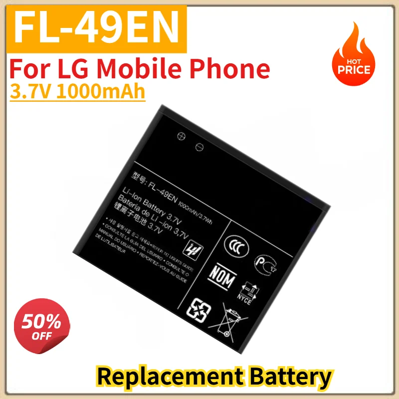 FL-49EN Battery 3.7V 1000mAh for LG Mobile Phone High Quality Replacement Battery