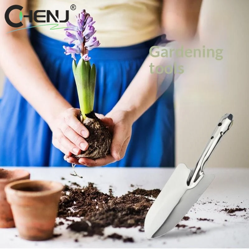 [J]Stainless Steel Small Shovel Planting Flowers Garden Tools Pot Planting Gardening Digging Soil Flower Spade Gardening Tool