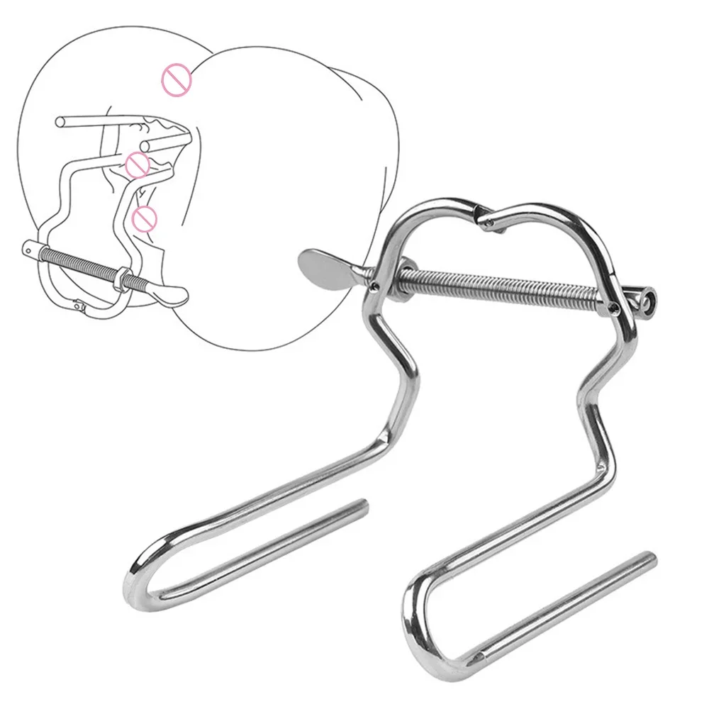 Stainless Steel Ass Expander Adjustable Sex Toy for Men Woman Anal Vaginal Dilator Voyeuristic Device Adult Sex Shop
