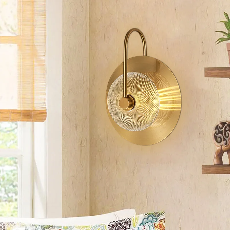 LED Light Luxury Art Living Room Background Wall Lamp Modern Designer Room Decoration Bedroom Hotel Minimalist Bedhead Lampara