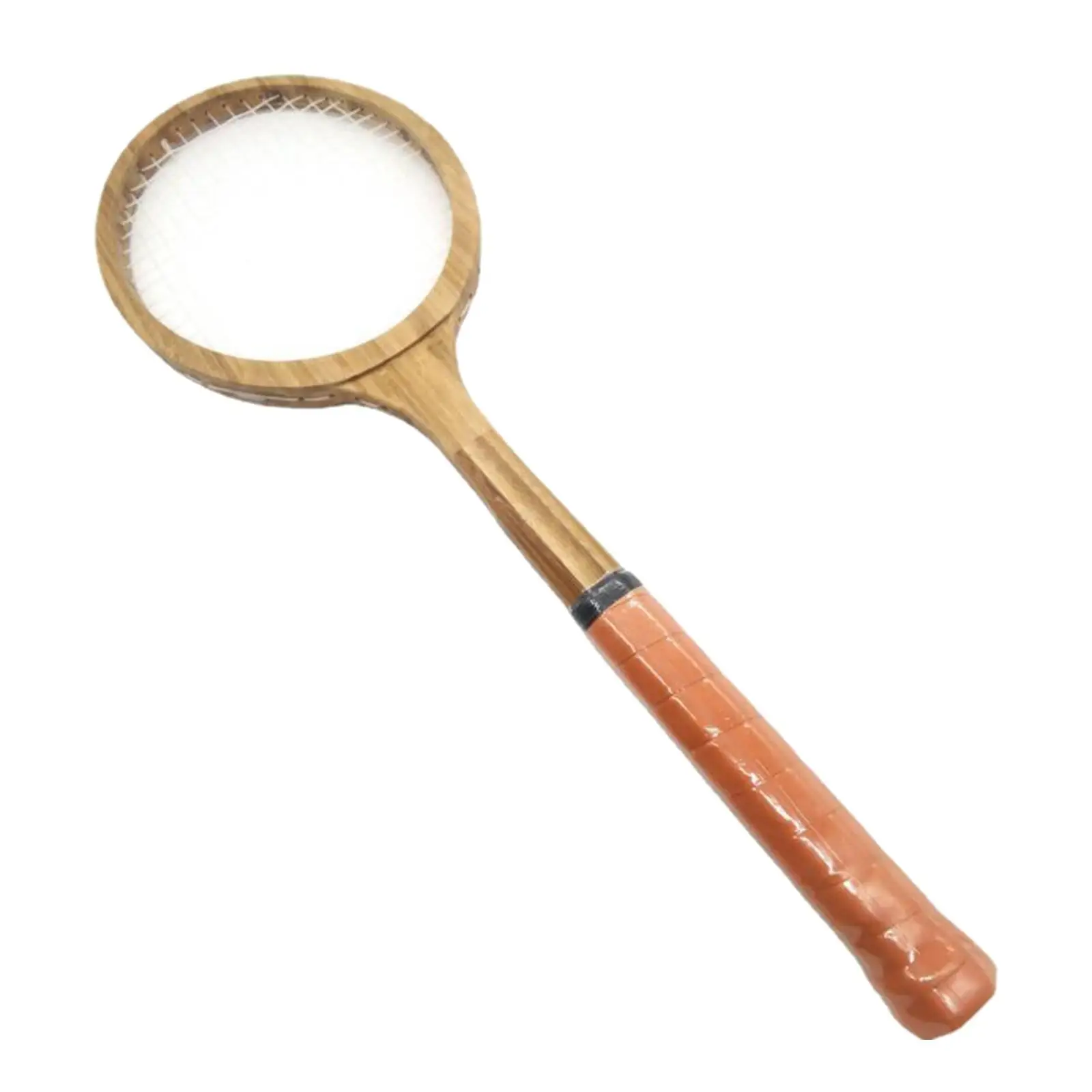 

Wooden Tennis Rackets Nonslip Grip Hanging Ornament Film Decoration Gift Vintage