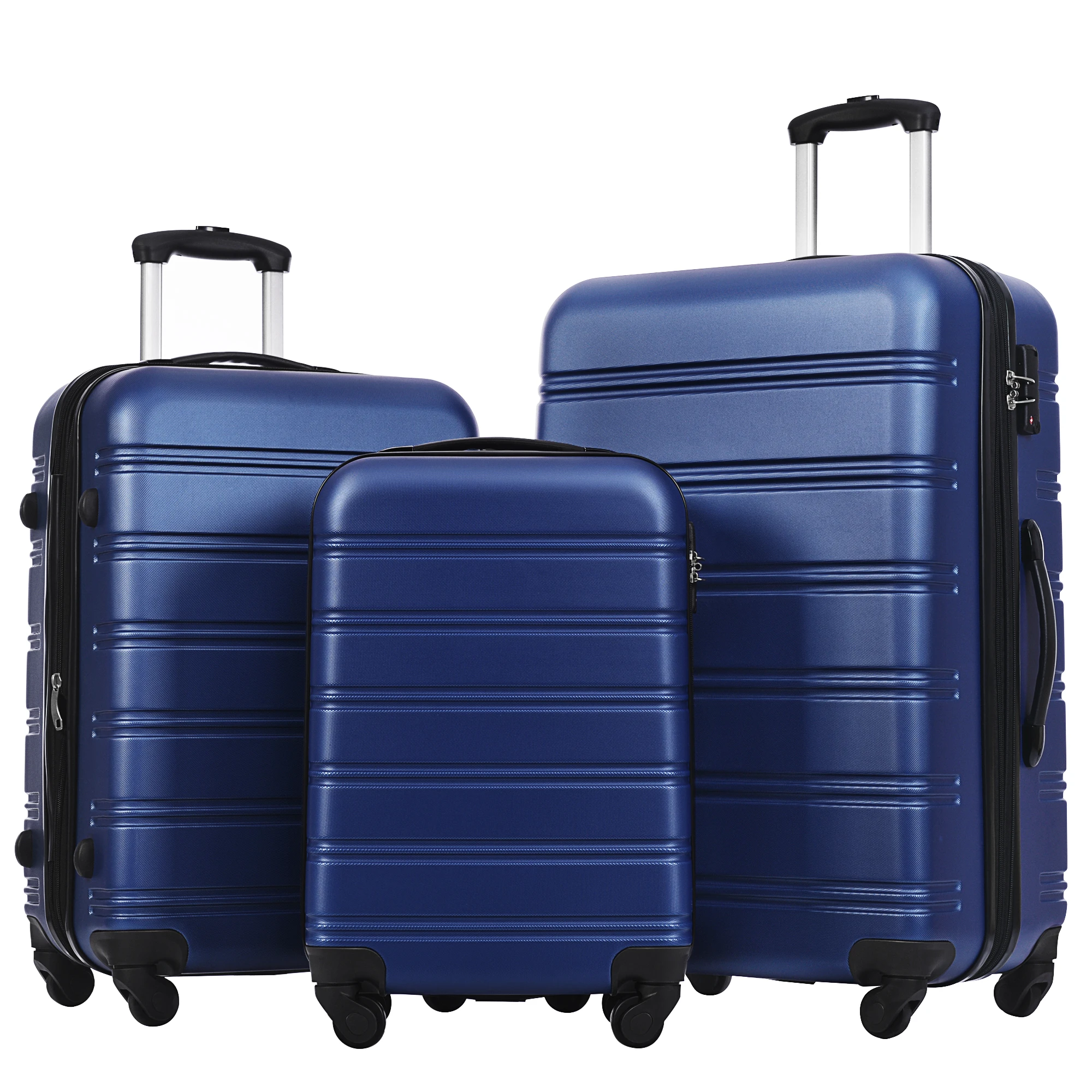 ZHUISHU 3-częściowy zestaw bagażu Hardside Spinner walizka z zamkiem TSA 20 "24" 28" zestaw bagażu podróżnego torby Case Backipacks