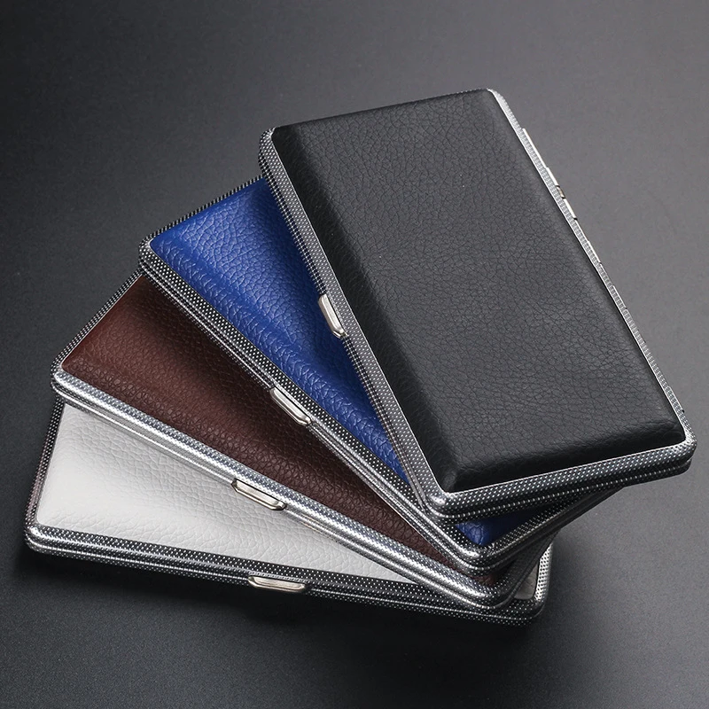 Special Long Smoke Box Reusable PU Leather Cigarette Case Cover Hand Cigarette Case Cigarettes Sleeve Pocket Cigarettes Pack Box