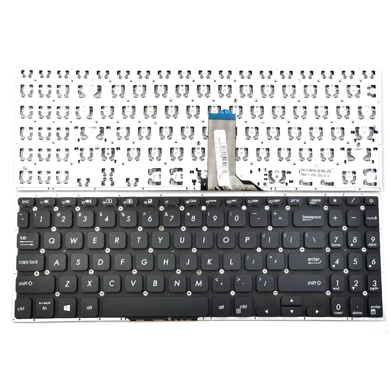 New For Asus Vivobook S15 S530UF S530UN X530 X530F X530FA X530FN X530U X530UA X530UF Laptop Keyboard US Black Without Backlit