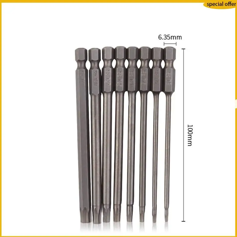 

A50I 8Pc 100Mm Screwdriver Set S2 Multipurpose Extended Screwdriver Screwdriver Screwdriver With Hexagonal Handle Easy Install