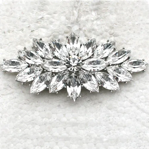 60pcs/lot Wholesale Fashion Brooch Rhinestone high quality Marquise Flower Pin brooches C101282