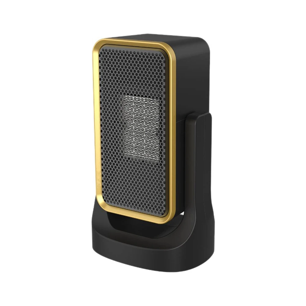 

Sleekly Designed Portable Heater for Home or Outdoors Featuring Simple Adjustments Between Two Heat Outputs at a Tilted Angle