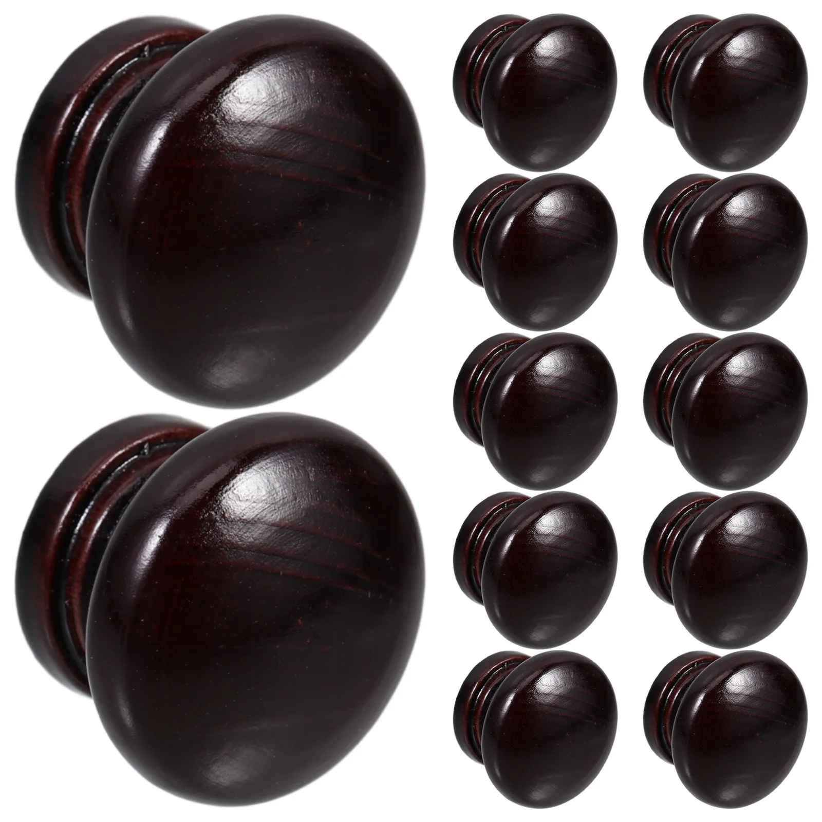 12Pcs Wood Drawer Handles Retro Cabinet Knobs Comfortable Wooden Knobs for Dressers Closets and Cabinets Drawer Handle