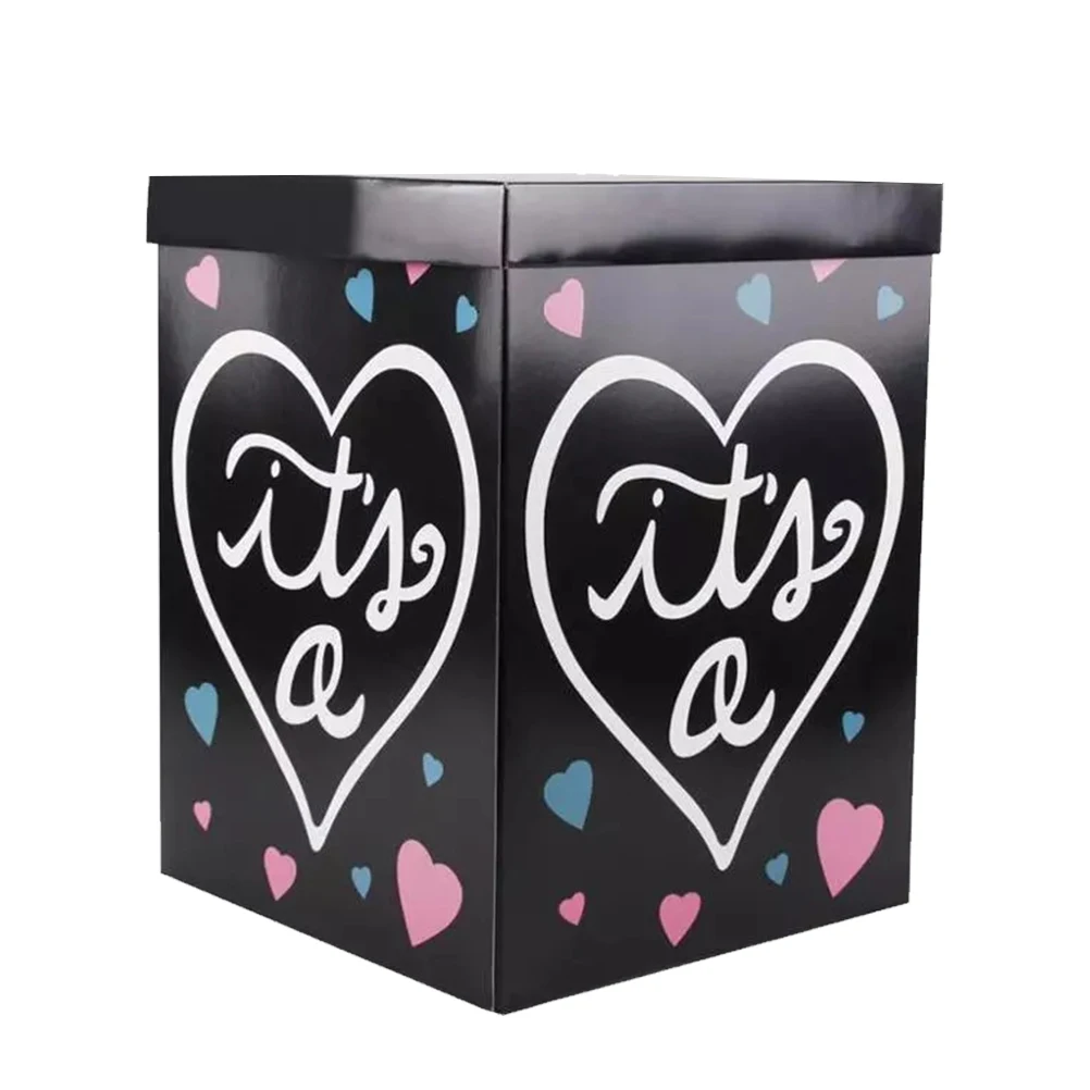 

Gender Revealing Carton Boxes Boys and Girls Disclosure Party Wedding Shower Balloon Gifts