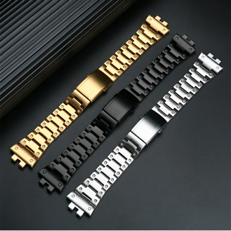 Stainless Steel Mod Kit suitable for CASIO G-SHOCK GMW-B5000 3459, Full Metal Bezel Case & Strap Men Replacement Watch Band