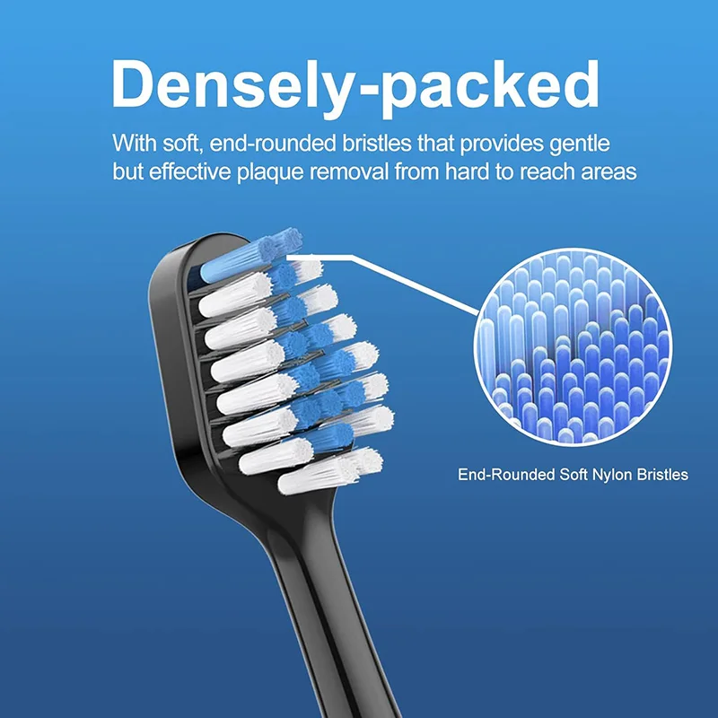 رؤوس فرشاة أسنان بديلة لطيفة وتأثيرات 10 قطع عبوات فرشاة متوافقة مع Waterpik Complete Care 5.0/9.0 (WP-861/CC-01)