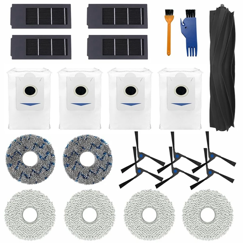 Accessory Set Compatible for Ecovacs Deebot X2 Omni Replacement Parts Main Brush, Side Brushes, Filters, Mops, Dust Bags