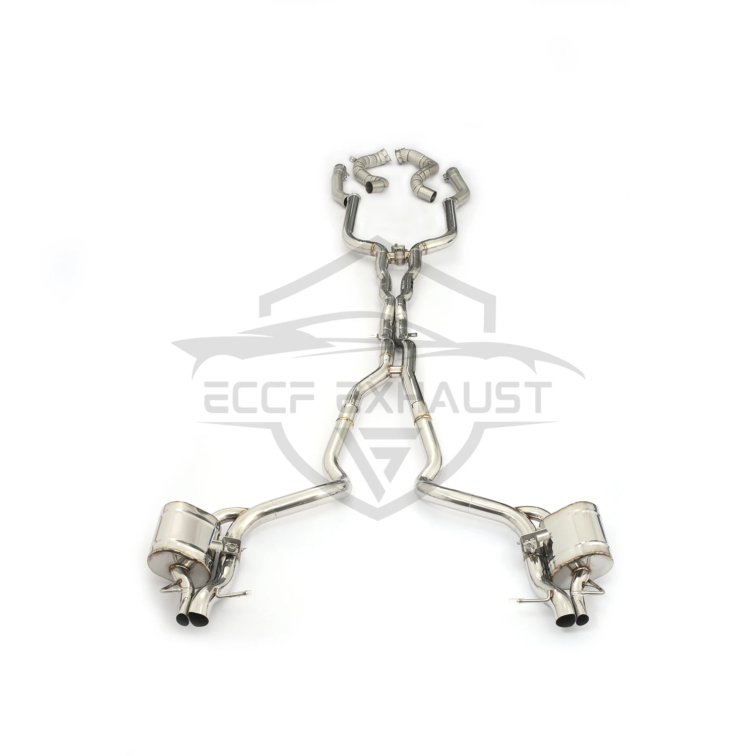 

Valve Controlled Stainless steel Catback Exhaust With Downpipe for Mercedes C63 C63s AMG W205 Powerful Sound Performance