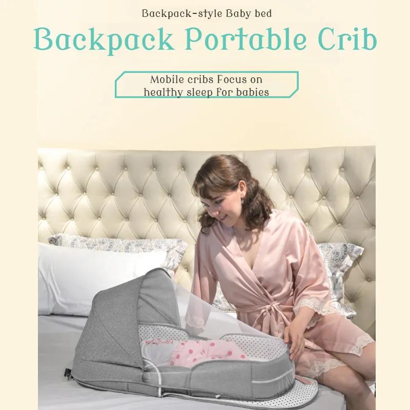 Portable Sleeping Bed Handheld Bed Medium Bed Pressureproof Newborn Bionic Removable Cribs