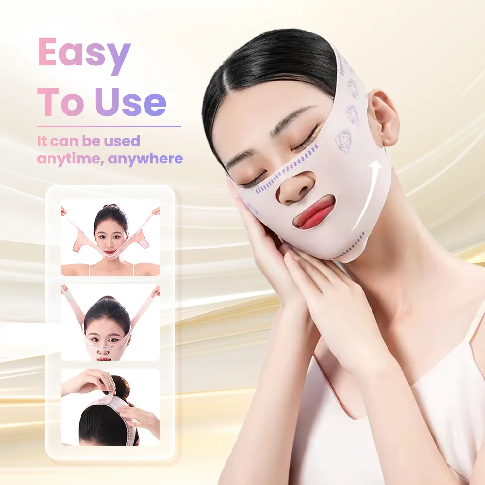 Boujeela Chin Cheek Slimming Bandage V Face Lifting Mask Face Lifting Anti Wrinkle Strap Band Sleeping Mask