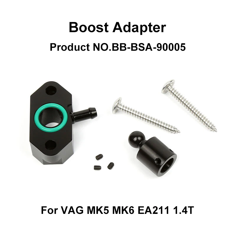 

Aluminum Boost Sensor Gauge Turbo Boost Tap Vacuum Adapter For VW Volkswagen Audi EA211 1.4T Engine Battle Bee BB-BSA-90005