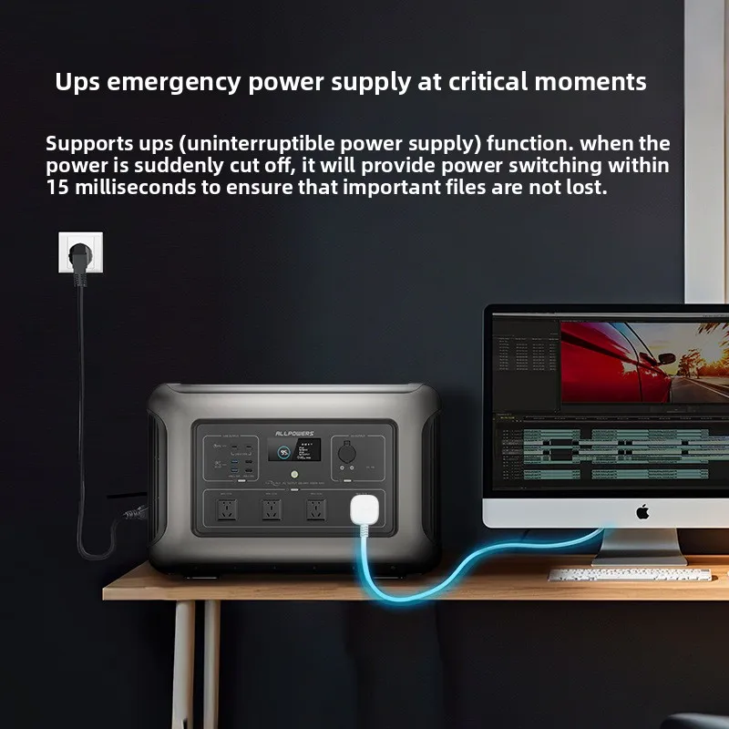 Outdoor Emergency Mobile Power Bank R3500 Lithium Iron Phosphate Energy Storage Power Supply Emergency UPS Power Supply