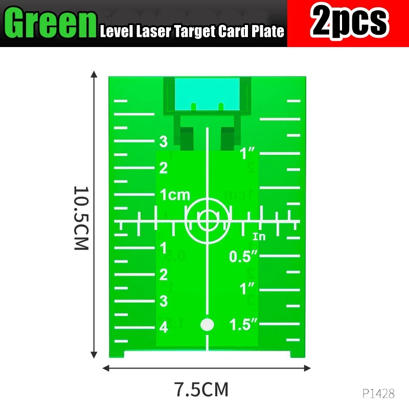 DGEV Laser Level Target Board Rode/groene lijnstraal Afstandsplaat Inch/cm Nivelleringsbord Gereedschap Hangend aan muur en vloer