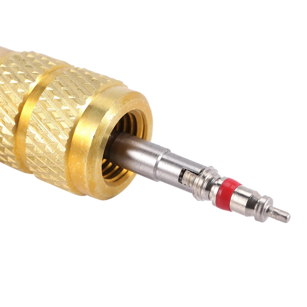 

AC88-2X Съемник и установщик сердечника клапана с двойным портом SAE 1/4 и 5/16 для системы HVAC R22 R410A