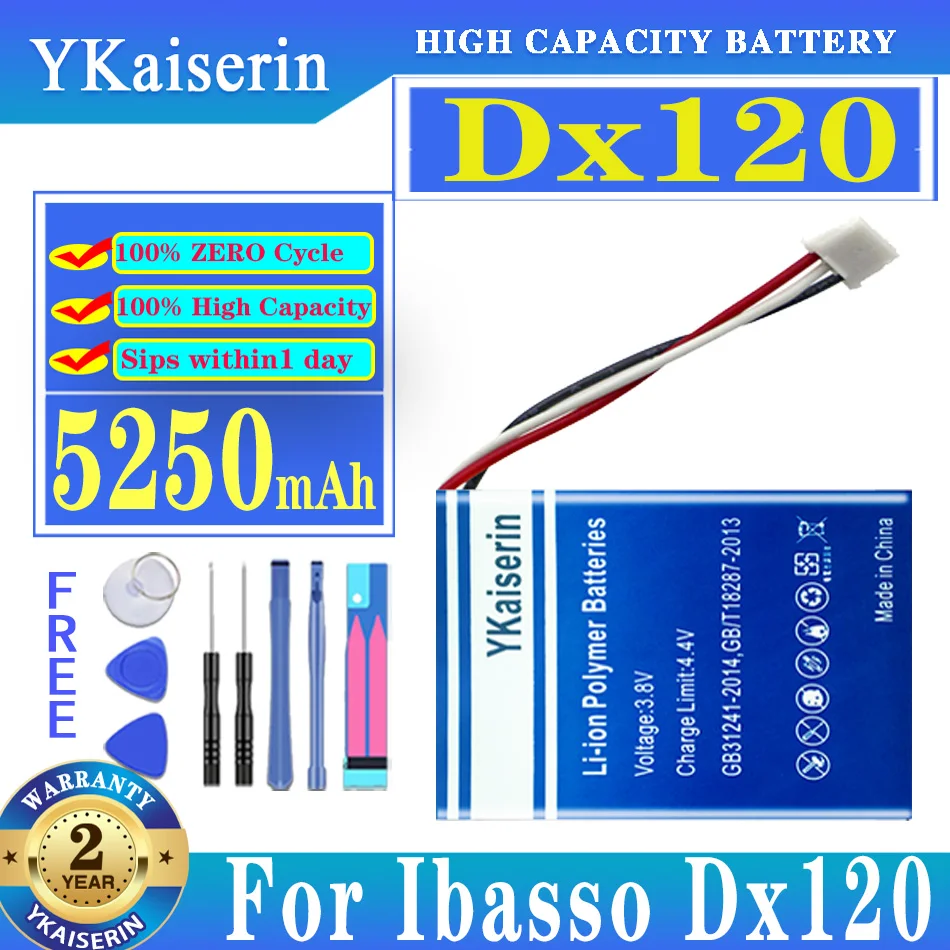 

YKaiserin Dx 120 5250mAh High Quality Battery For Ibasso Dx120 Replacement Battery Baterij + Free Tools