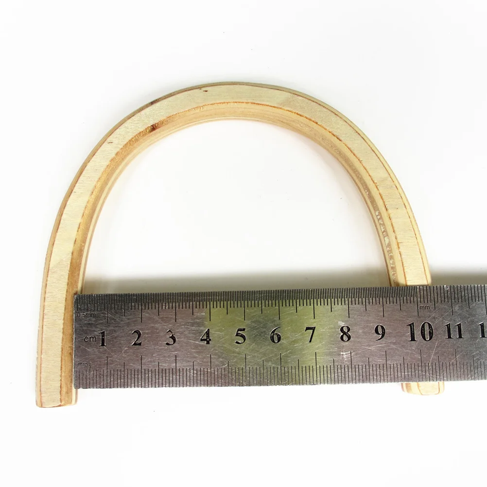 

2Pcs Solid Wood Handles Natural Color Durable Handbag Strap Replacement for Handmade Bag DIY Purse Handle Handcraft Supplies