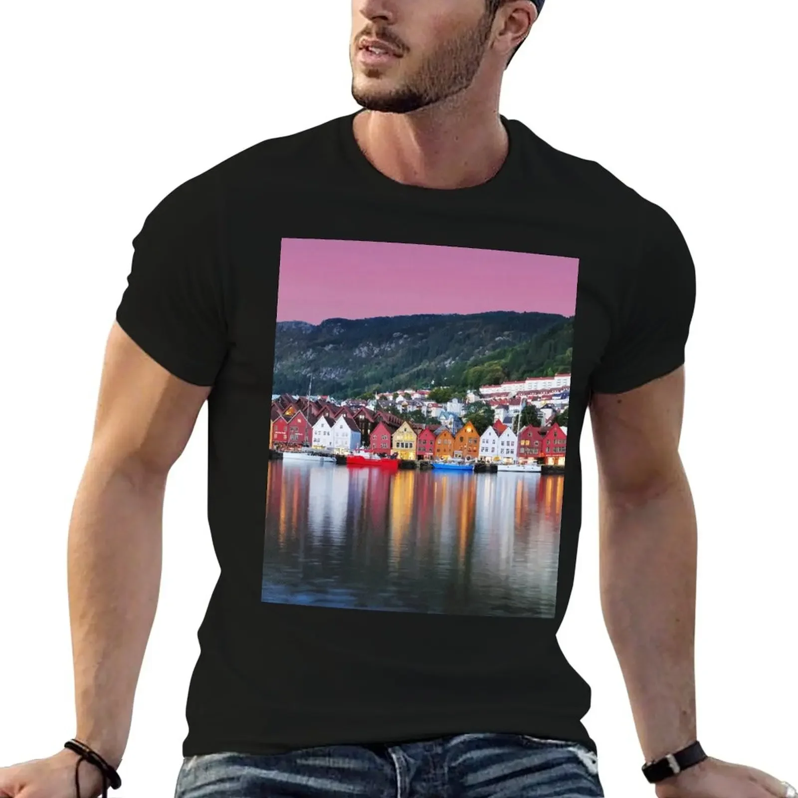 

Bergen, Norway T-Shirt designer shirts oversized graphic tee Louboutins oversized T-shirts for men cotton