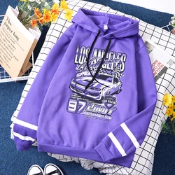 Los Angeles Extreme Racing Women Sweatshirt Fashion Warm Hooded Loose Casual Hoodies Fleece Soft Clothing