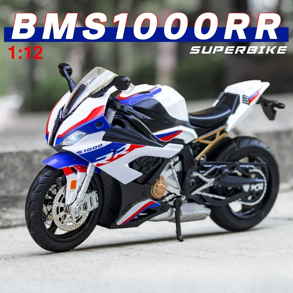 1:12 BMW S1000RR Motorcycle High Simulation Alloy Model Adult Collection Decoration Gifts Toys for Boys M27