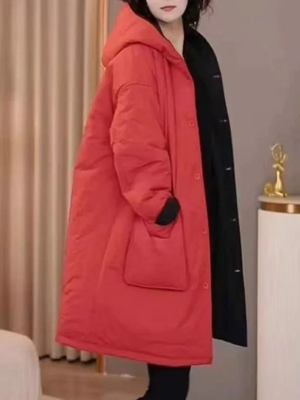 

Женское зимнее хлопковое пальто Thiened средней длины, новое простое универсальное теплое повседневное хлопковое пальто, верхняя одежда