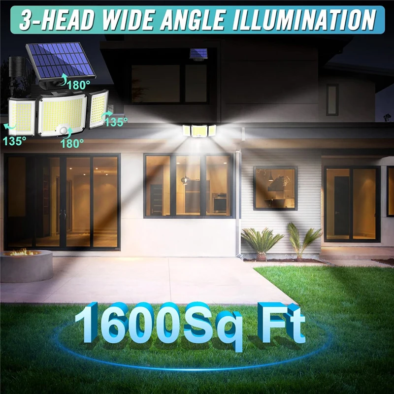 LED Solar Lamp Outdoor 348 Wandlamp IP65 Waterdichte Spots Lamp Bewegingssensor Solar 3 Modus Straat Licht Tuin Decor