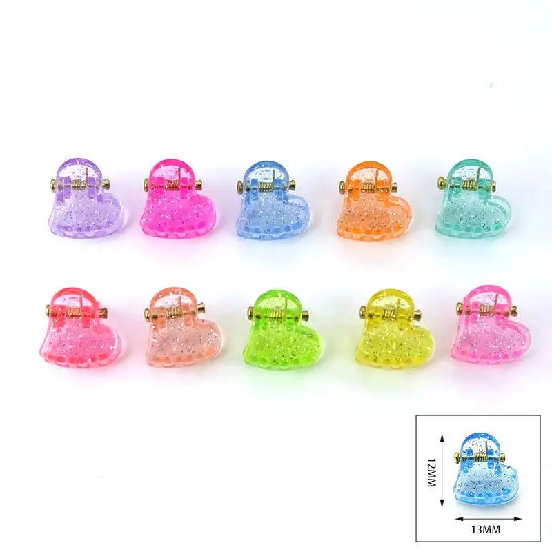 50 stuks Mini Haarspeldjes Kleurrijk Schattig Bloem/Ster/Kroon/Tekening Haarspelden DIY Pop voor Kinderen Huisdier Handgemaakte Ambachten Decoratie Accessoires