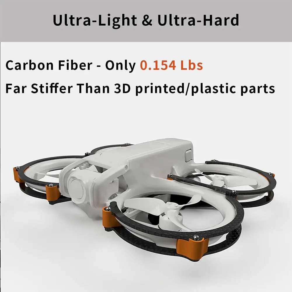 Carbon Fiber for Dji Avata 2 Frame Protection Lightweight Lossless Installation Propeller Protector Protective Armor Exoskeleton