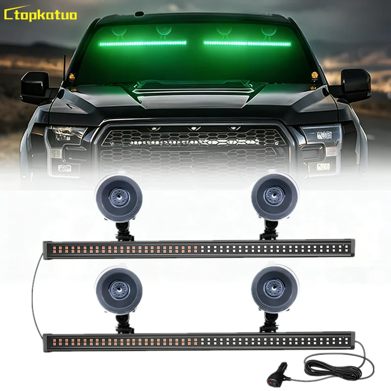 

2 In 1 192 LED Car Front Windshield Warning Light LED Strobe Emergency Flashlight Lamp Car Police Lights Accessories 12V 24V
