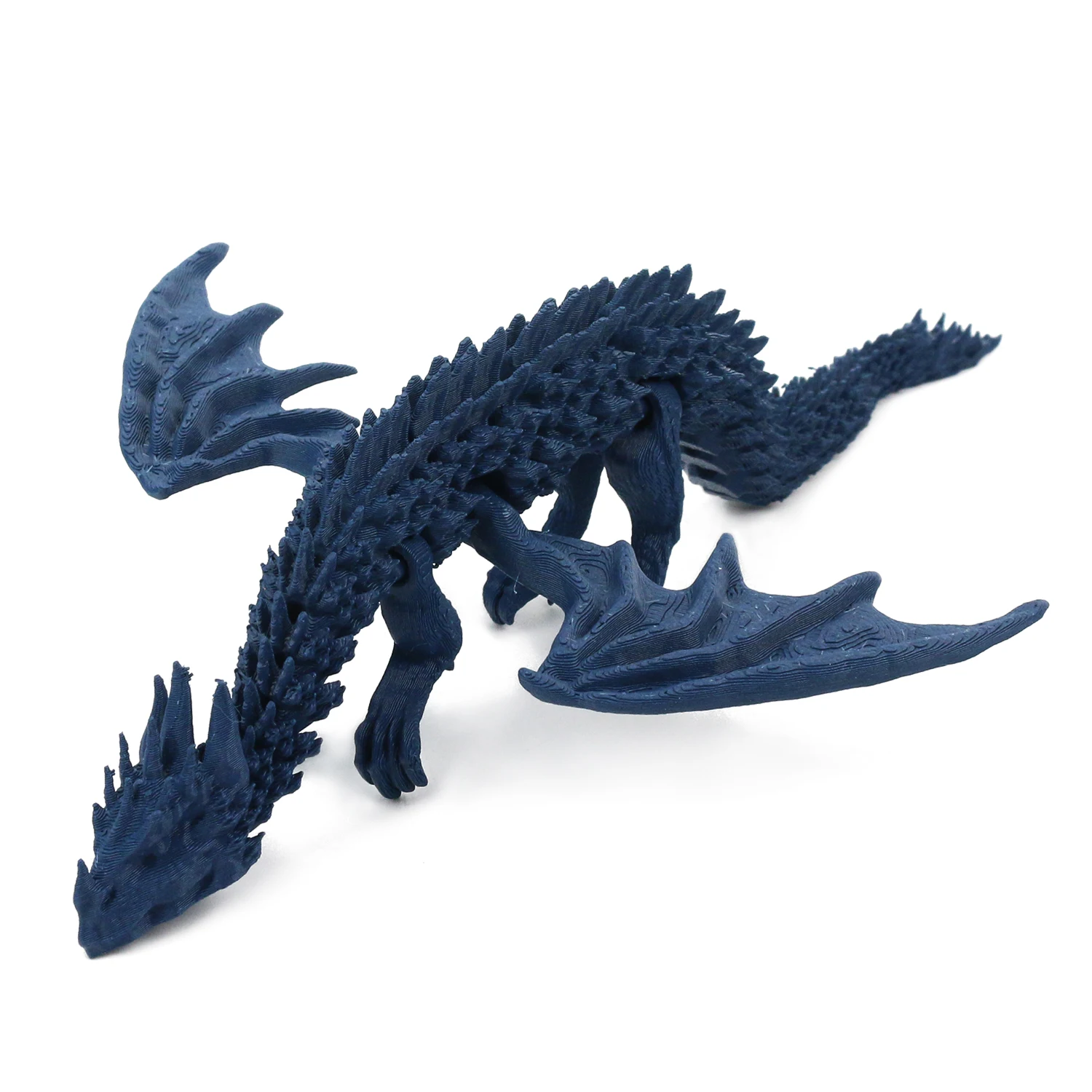 Ancient carbon dragon bipedal flying dragon, joints can swing, cool decorative toys, home decoration