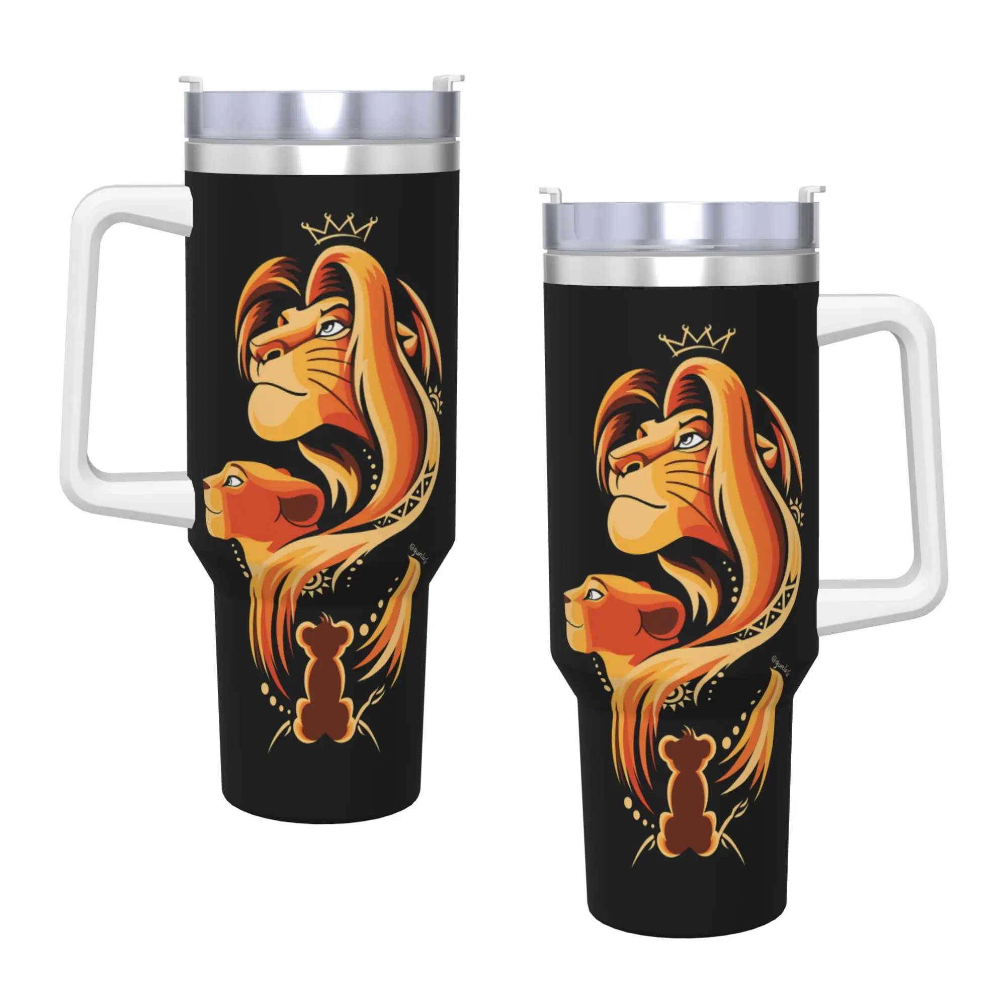 

The Lion King Stainless Steel Tumbler Beach Car Mugs Large Thermal Cups Keep Heat Cold Drink Milk Tea Water Bottle