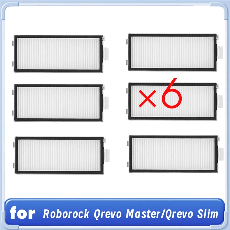 BAAN-6 Pcs Filtro Forroborock Qrevo Master/Qrevo Slim Sweeper Acessórios Essenciais Acessórios de Vácuo Acesso de Reposição de Longa Duração