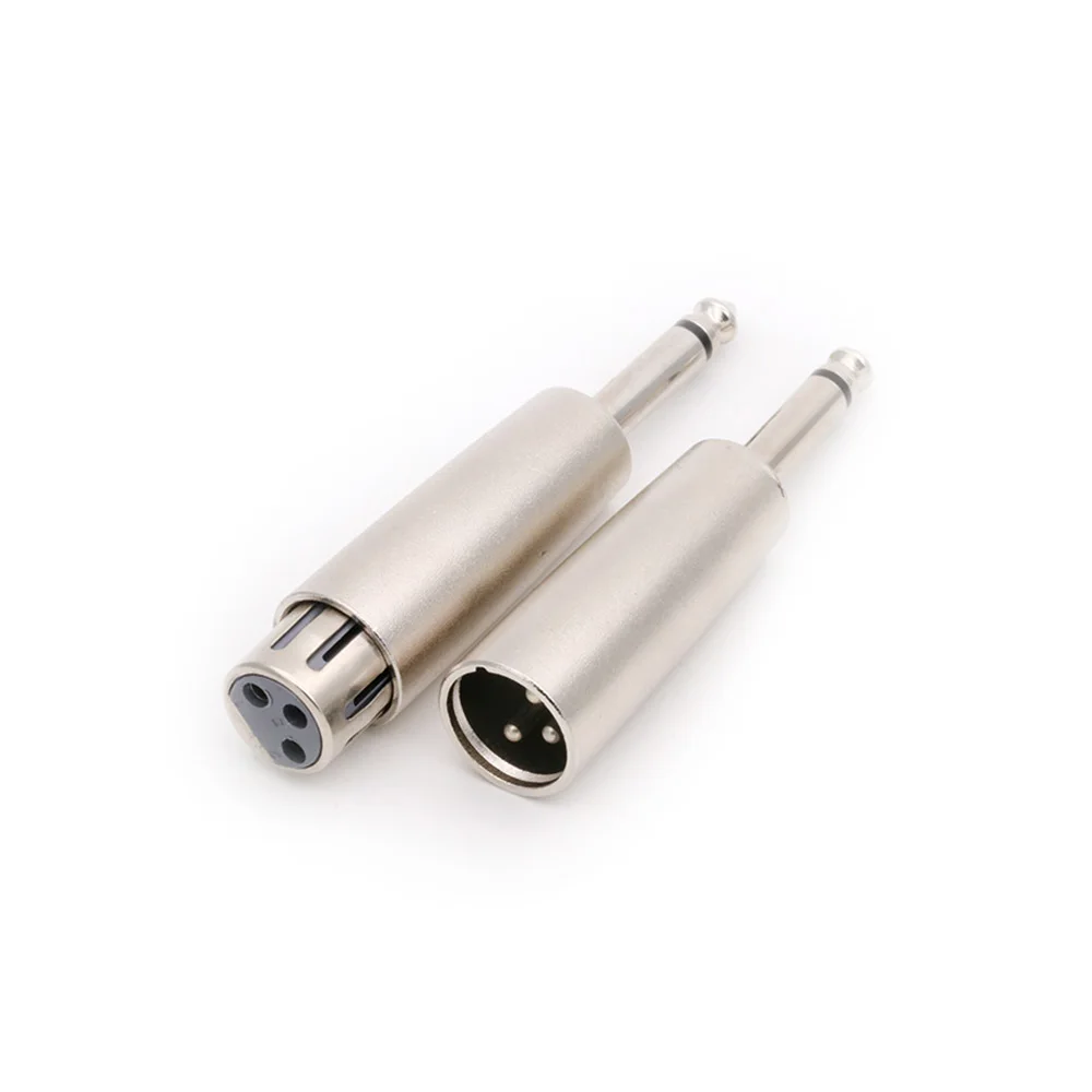 1pc XLR Connector 3Pin Female Jack and Male Plugs to 1/4\