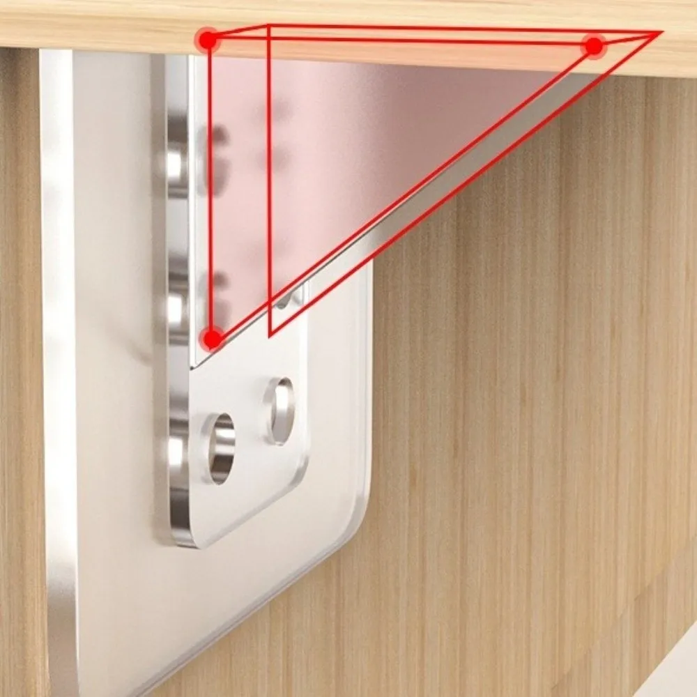 

8pcs Strong Adhesive Triangle Bracket Clip Nail Support Clapboard Layer Wall Mounted Clip Right Angle Self Adhesive