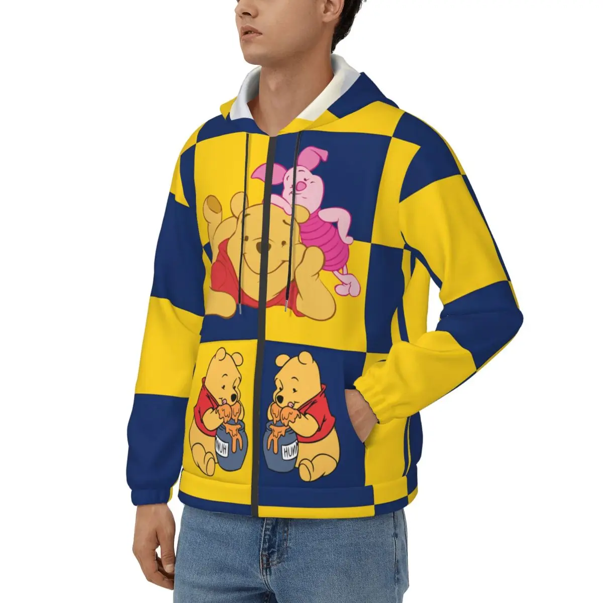 Famous Disney Animation Men's Hoodie Winnie the Pooh  Amazing Hoodies Winter Tops