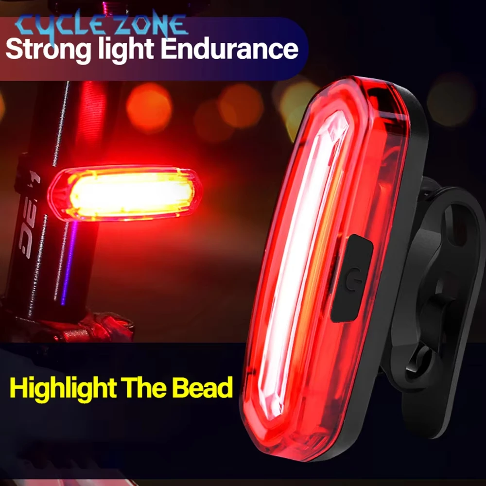 Bicycle Taillight MTB Red Bike Rear Light USB Rechargeable LED Cycling Bike Warning Light Mountain Bicycle Lamp