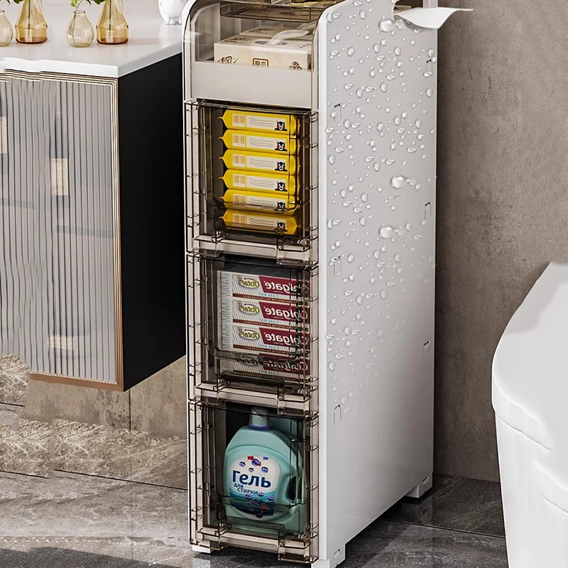 

Luxury Acrylic Bathroom Cabinet Organizer Storage Toilet Perfume Shelves Cupboard Display Space Saver Vestidores Home Furniture