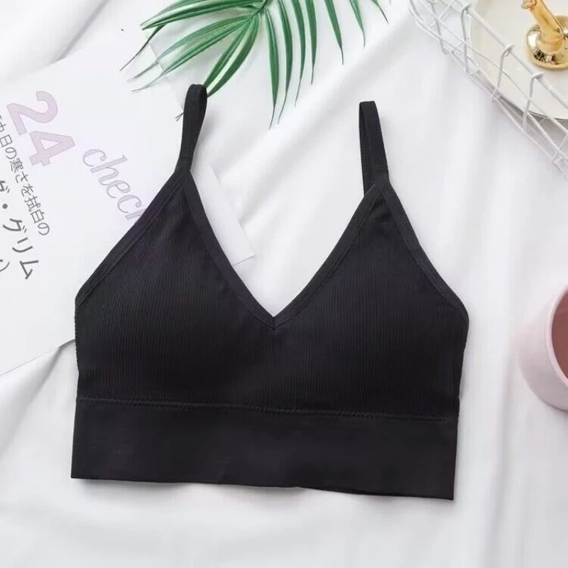 Women Sexy Crop Tops Bra Tube Top Female Streetwear Sleeveless Seamless Sports Bra Crop Camis Top Tee Bandeau Top Basic Tank
