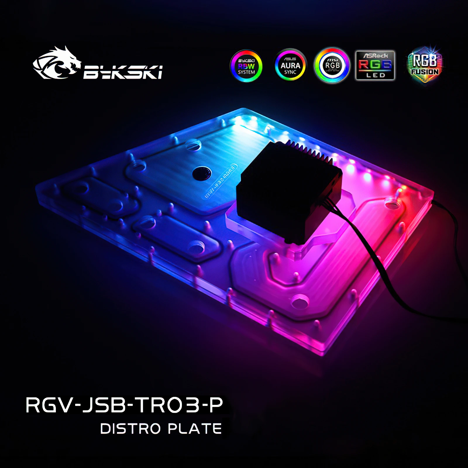 Bykski RGB Water Cooling Distro Plate Reservoir for JONSBO TR03 Chassis Case RGV-JSB-TR03-P