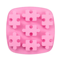 Silicone Cavities Puzzles Mold Cool Ice Cub Soap Cake Baking Chocolate Mould Candy Candle Making Pans Handmade Puzzle Biscuit