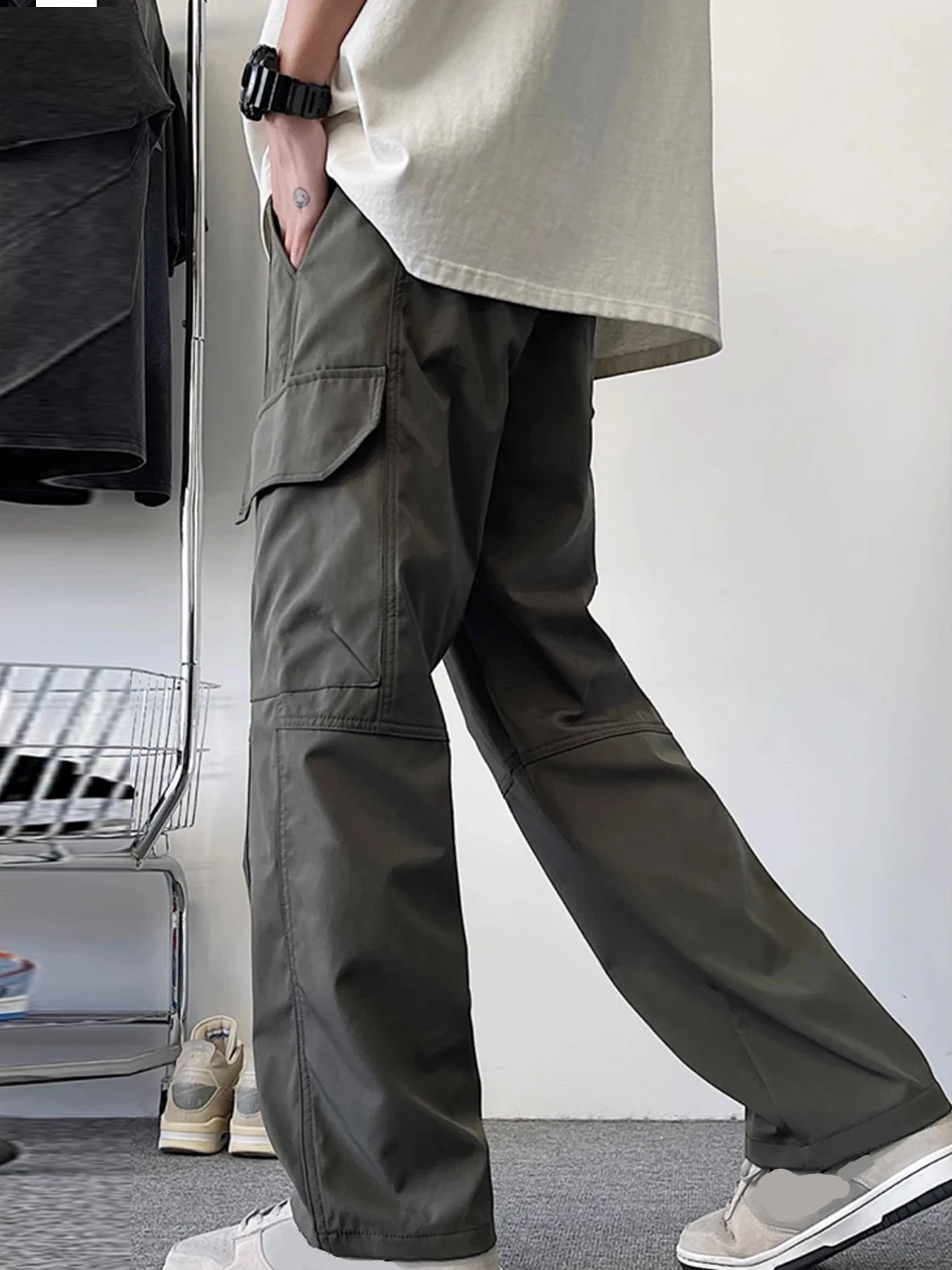 Casual Cargo Pants For Men Plus Size Quick Drying Sports Outdoor Waterproof Men's Work Pants Streetwear Male Sports Sweatpants